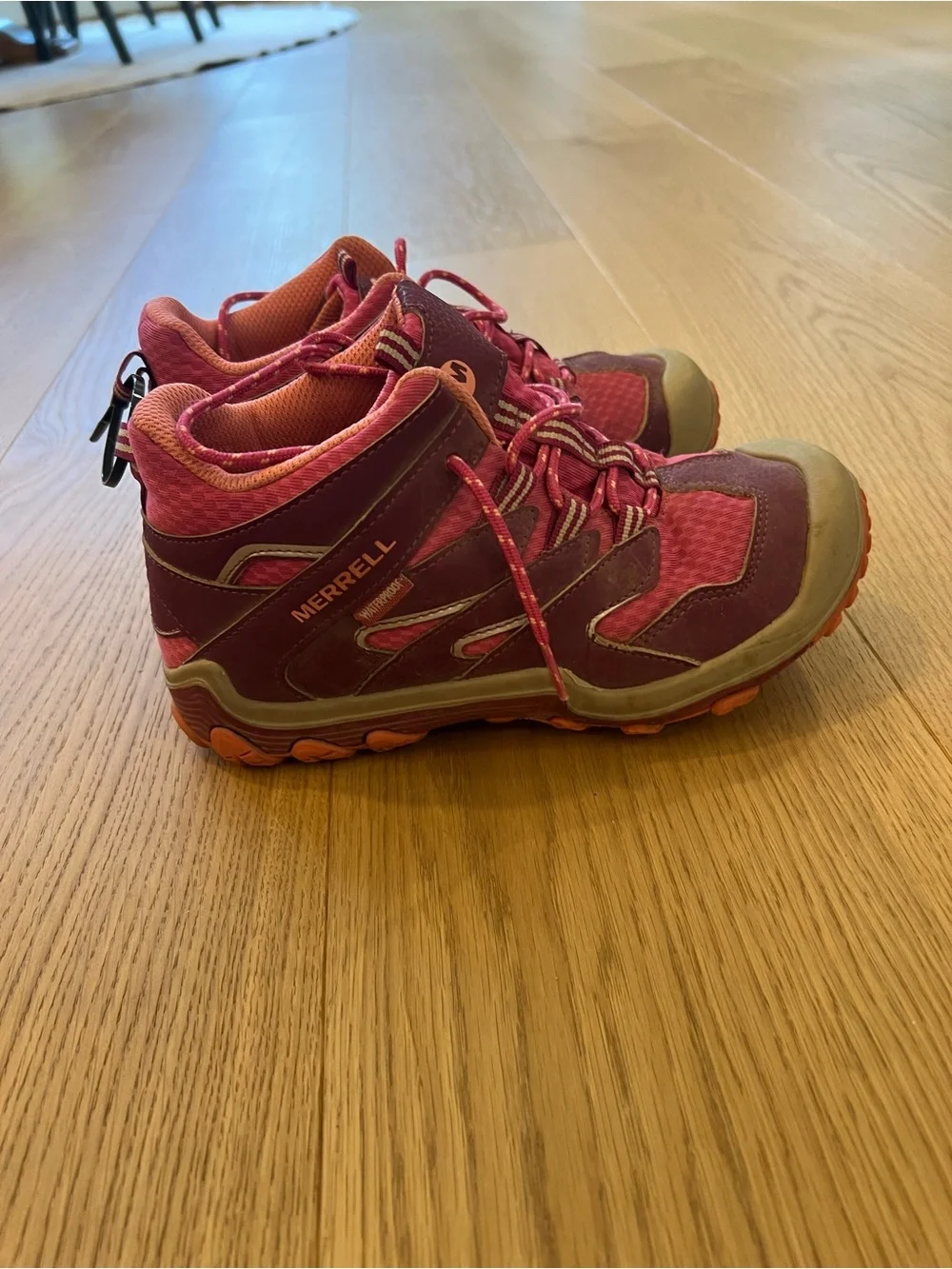 Merrell Kids Pink and Orange Trail Sneakers